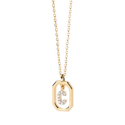 Collier Initiale — Argent S925 Plaqué Or 18K