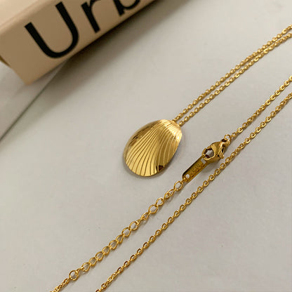 Collier Coquillage Superposé — Plaqué Or 18K