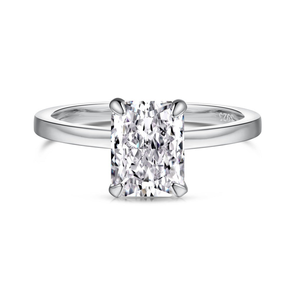 Bague Géométrique – Argent Sterling S925 & Zirconia