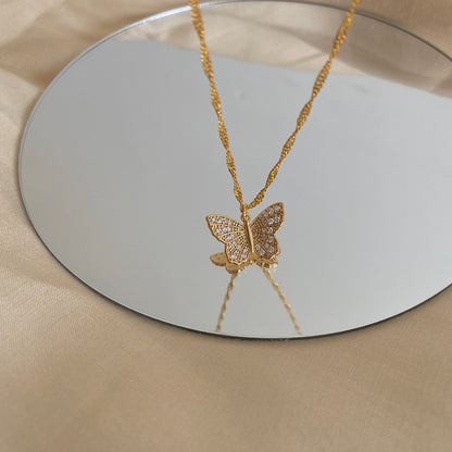 Collier Papillon — Plaqué Or 18K