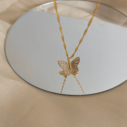 Collier Papillon — Plaqué Or 18K