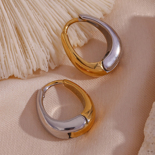 Boucles Mini Poire — Acier 316L Plaqué Or 18K