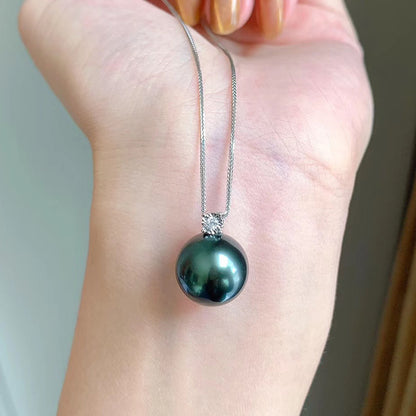 Collier Perle de Tahiti — Argent S925 Plaqué Or 18K
