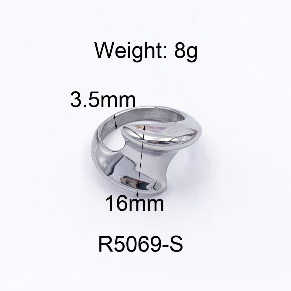 Bague Ellipse — Plaqué Or 18K