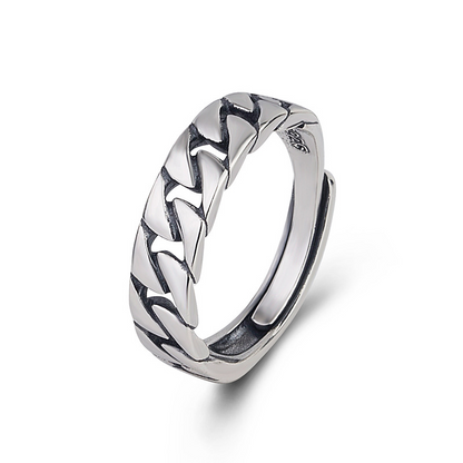 Bague Chaîne Ajustable — Argent S925