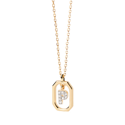 Collier Initiale — Argent S925 Plaqué Or 18K