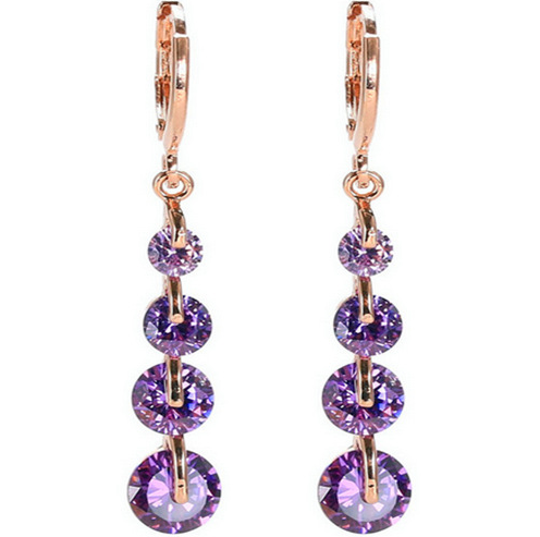 Boucles Goutte Pavée — Plaqué Or 18K