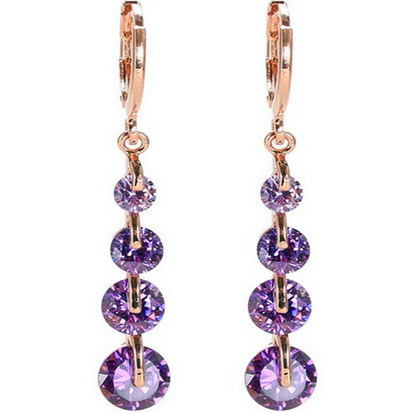 Boucles Goutte Pavée — Plaqué Or 18K