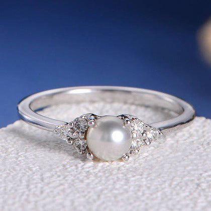 Bague Perle Rosée — Plaqué Or Rose 18K