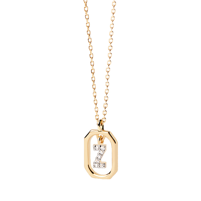 Collier Initiale — Argent S925 Plaqué Or 18K