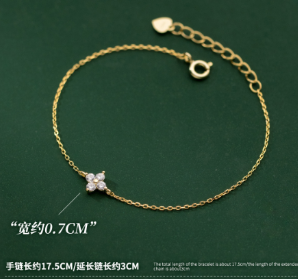 Bracelet Fleur — Plaqué Or 18K