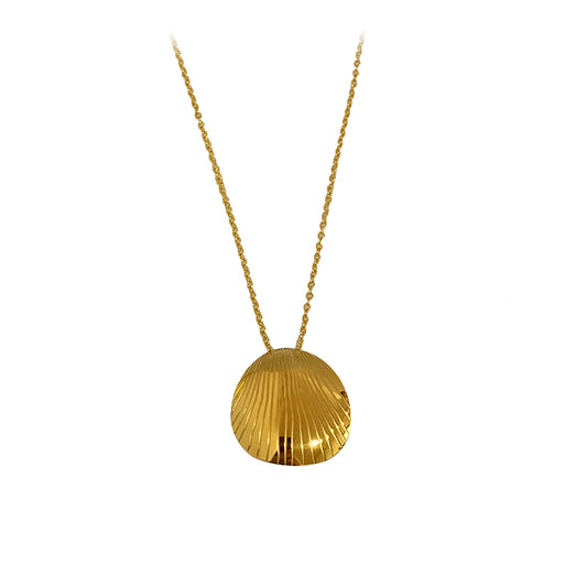 Collier Coquillage Superposé — Plaqué Or 18K