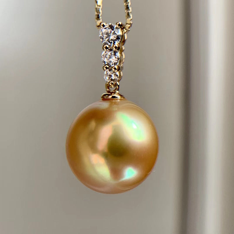 Collier Perle Lumière — Argent S925 Plaqué Or 18K