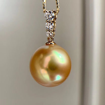 Collier Perle Lumière — Argent S925 Plaqué Or 18K