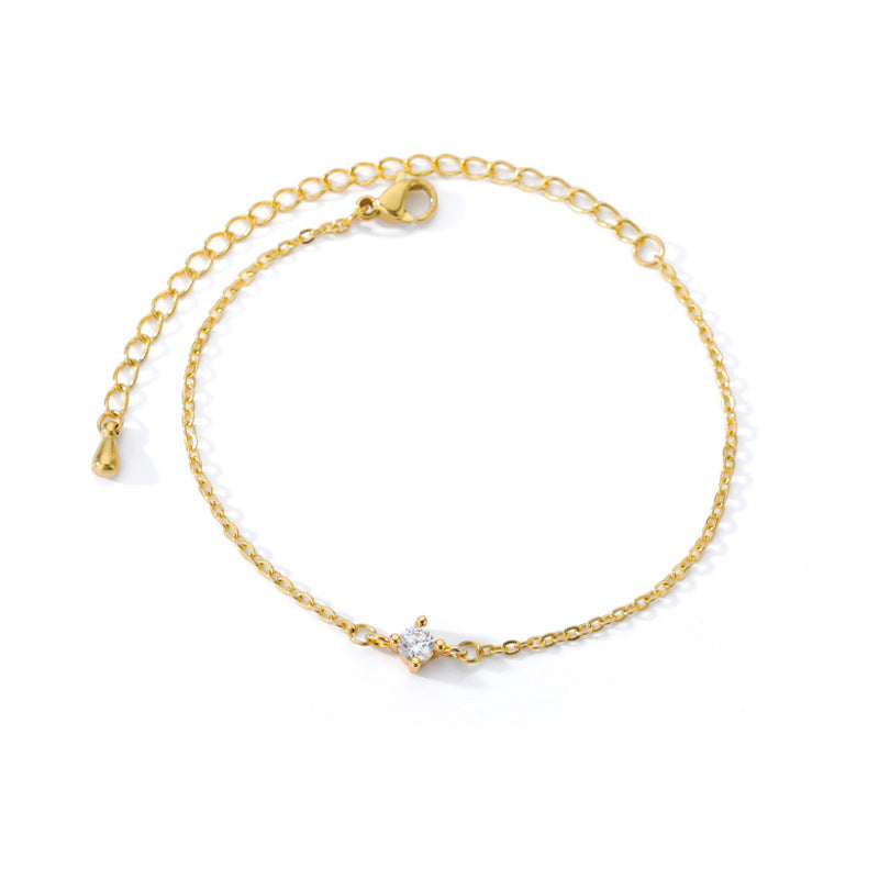 Bracelet Ligne Pavée — Plaqué Or 18K