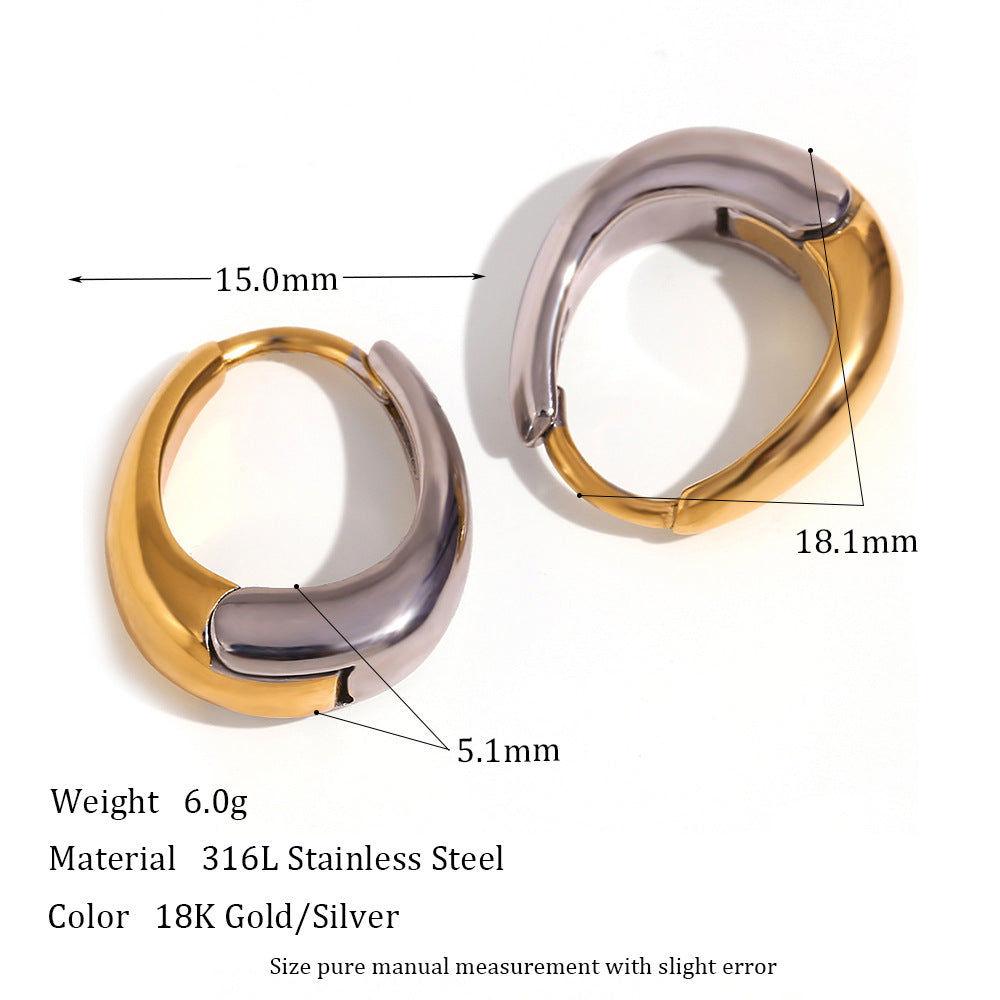 Boucles Mini Poire — Acier 316L Plaqué Or 18K