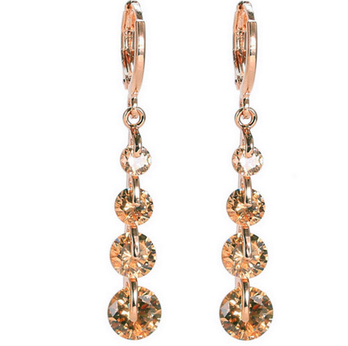 Boucles Goutte Pavée — Plaqué Or 18K