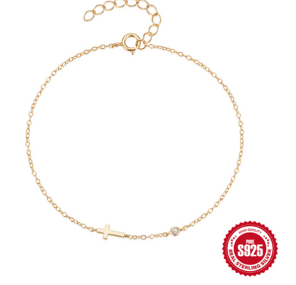 Bracelet Croix Fine — Argent S925