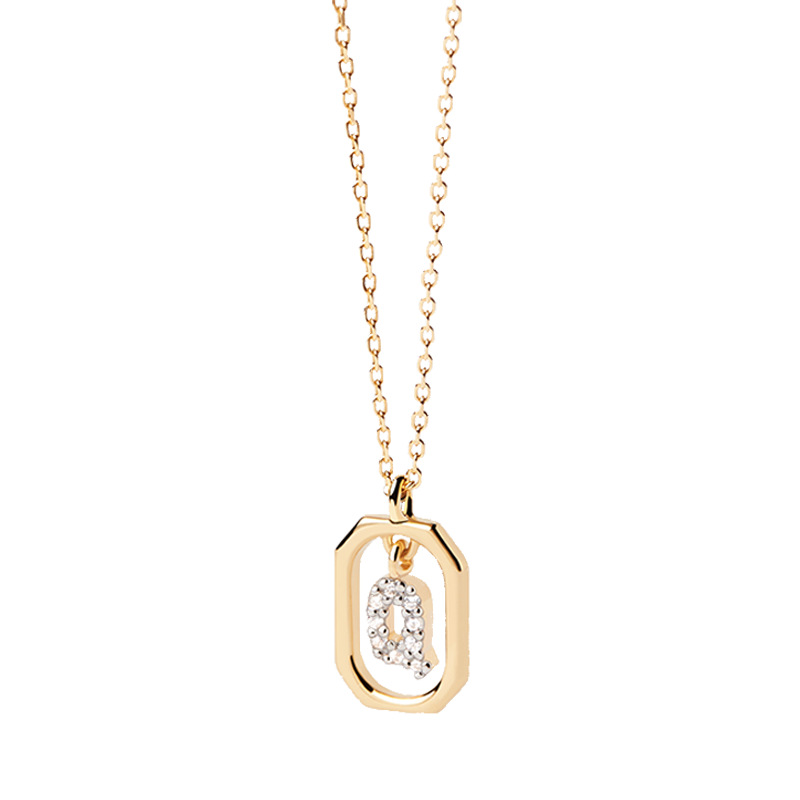 Collier Initiale — Argent S925 Plaqué Or 18K