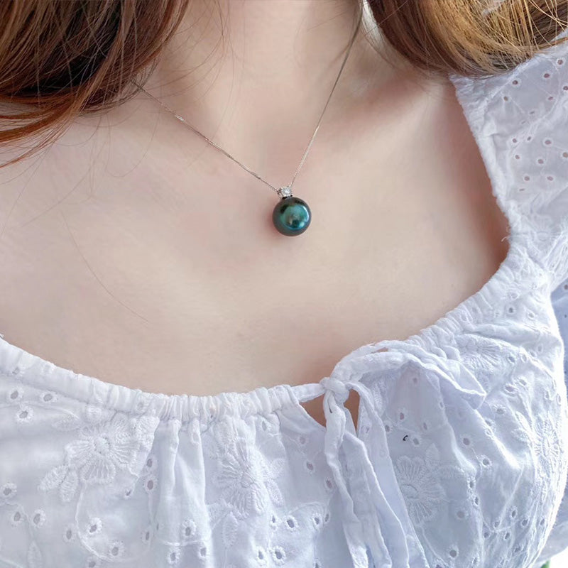 Collier Perle de Tahiti — Argent S925 Plaqué Or 18K