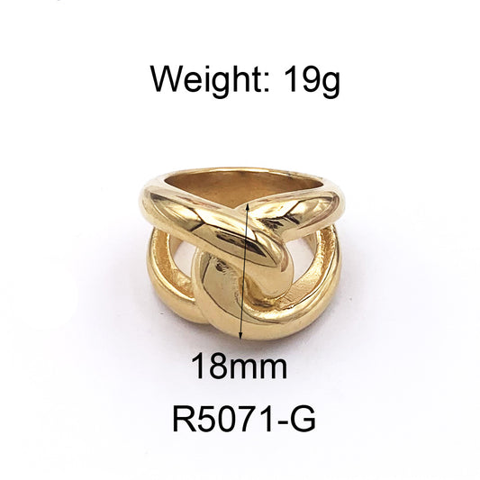 Bague Ellipse — Plaqué Or 18K