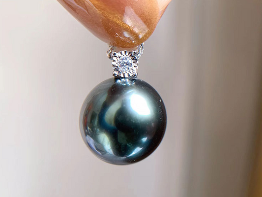 Collier Perle de Tahiti — Argent S925 Plaqué Or 18K