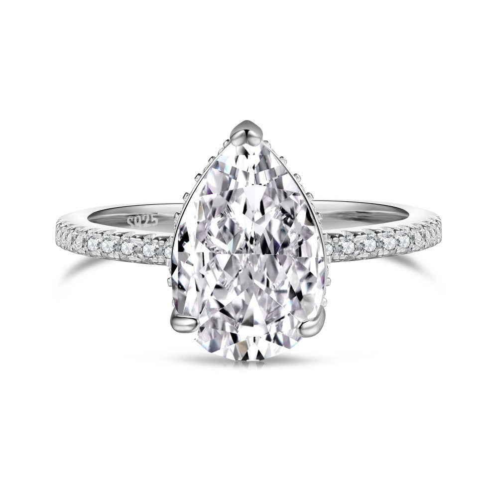 Bague Géométrique – Argent Sterling S925 & Zirconia