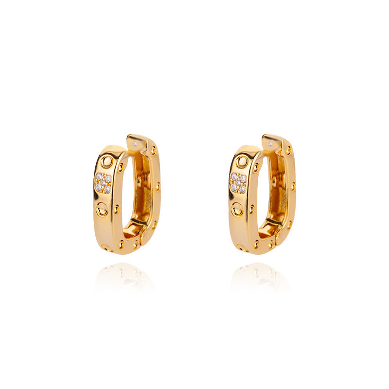 Créoles Géométriques — Plaqué Or 18K