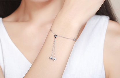Bracelet Cœur — Argent Sterling S925