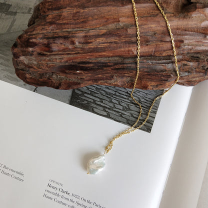 Collier Perle Baroque — Argent Sterling S925