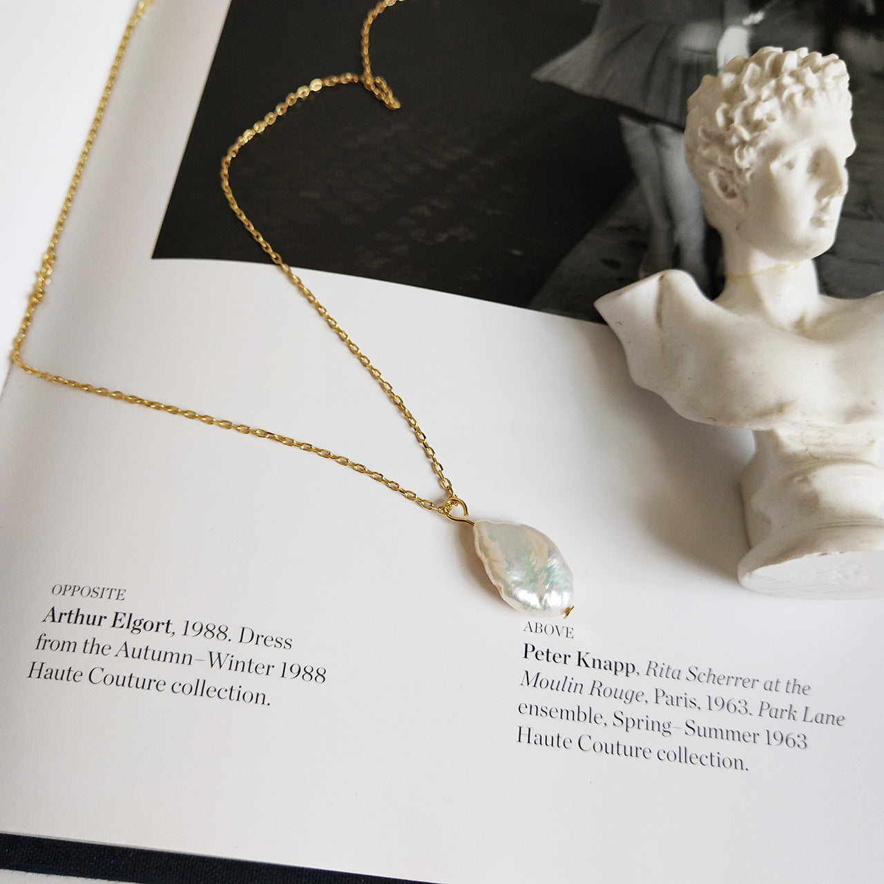Collier Perle Baroque — Argent Sterling S925