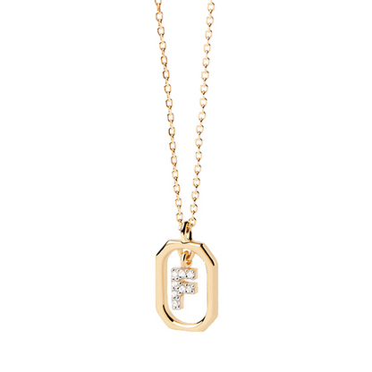 Collier Initiale — Argent S925 Plaqué Or 18K