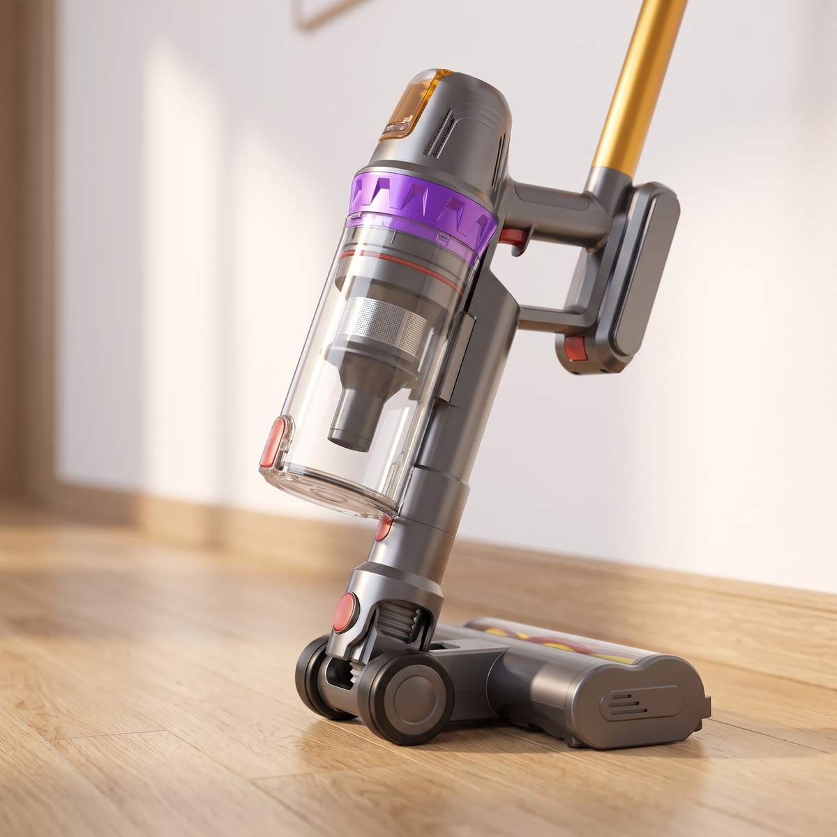 Aspirateur balai sans fil avec mode automatique intelligent, vue de détail