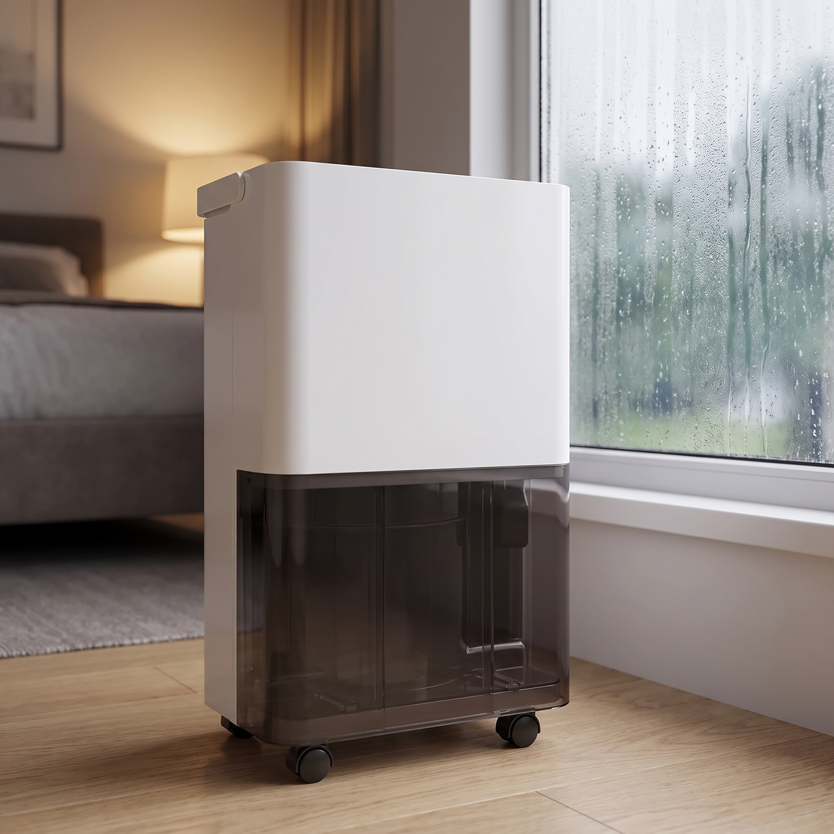 Déshumidificateur à compresseur 10 litres avec humidité réglable, vue de détail