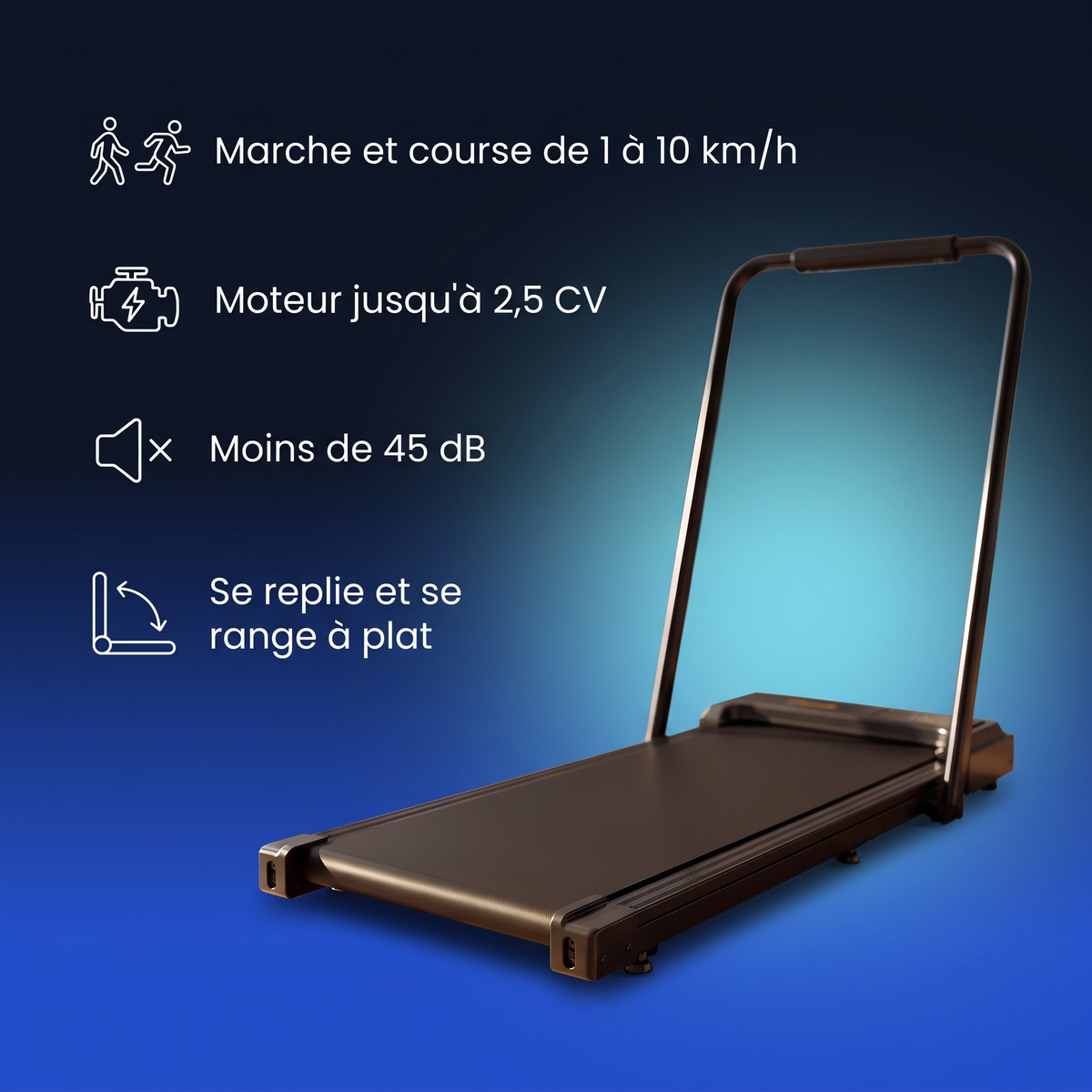 Tapis de marche et de course pliable pour le bureau : points forts