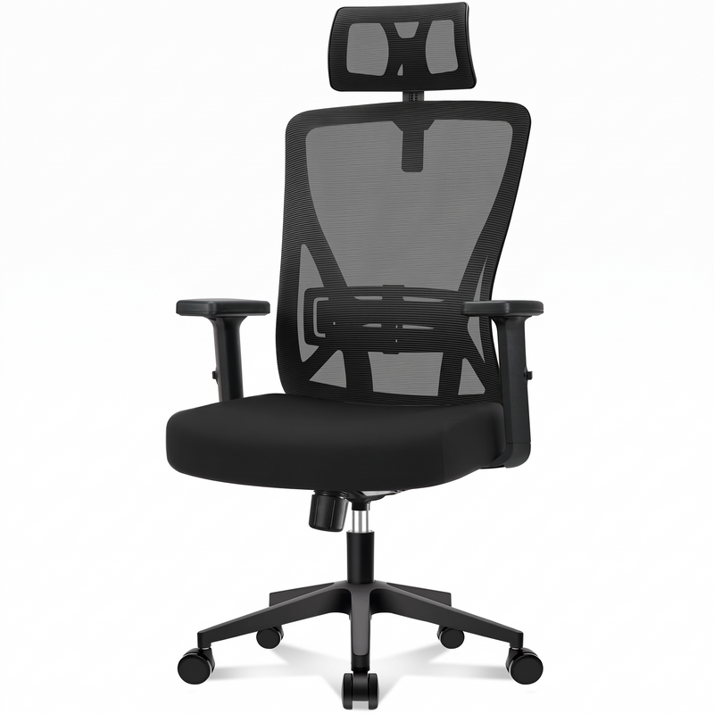 Fauteuil de bureau en maille respirante avec têtière réglable