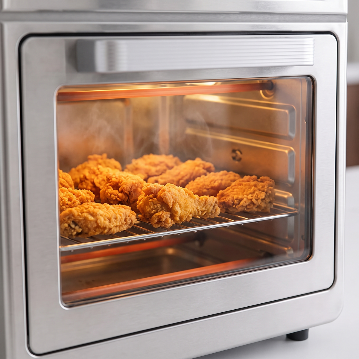 Friteuse sans huile en inox avec hublot, 6,5 litres, vue de détail